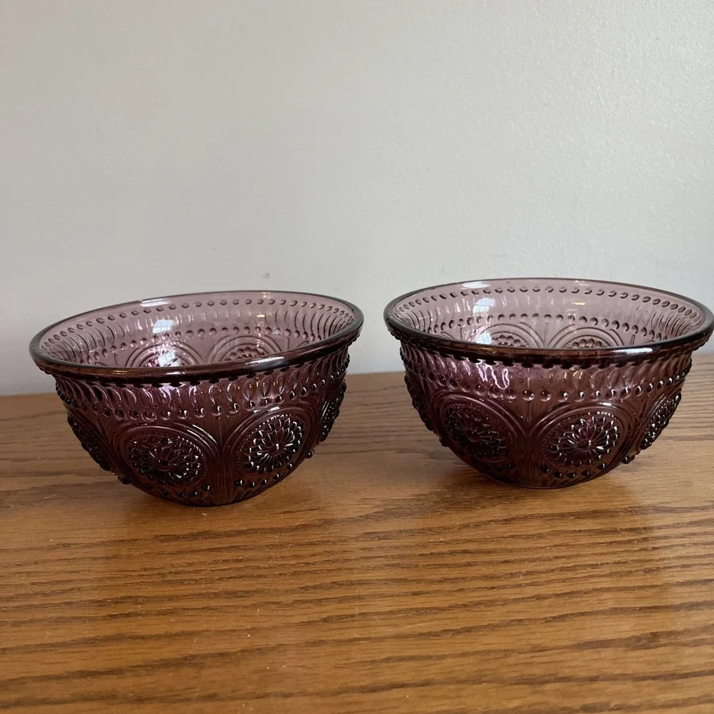 The Pioneer Woman Glass Fruit Dessert Bowl 13oz Adeline Plum 5
